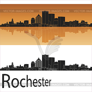 Rochester skyline - vector clipart