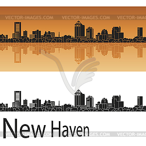 New Haven skyline - vector EPS clipart