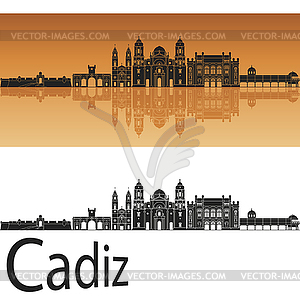 Cadiz skyline - vector image