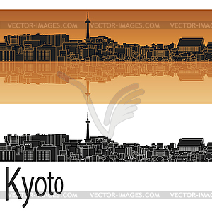 Kyoto skyline - vector clip art