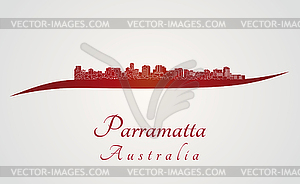 Parramatta горизонт в красный - изображение в векторном формате