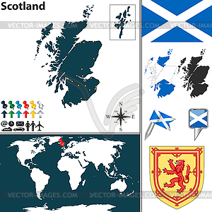 Map of Scotland - vector clipart / vector image