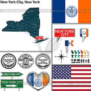New York City, New York - vector clipart