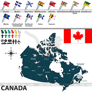 Map of Canada - vector image