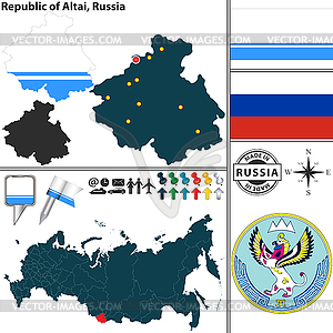 Republic of Altai, Russia - vector image