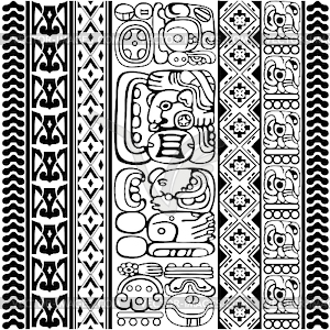 Mayan Glyphs - vector clipart