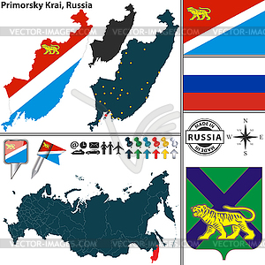 Primorsky Krai, Russia - vector clip art