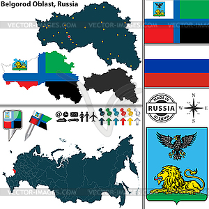 Белгородская область, Россия - изображение векторного клипарта
