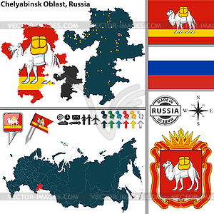 Chelyabinsk Oblast, Russia - vector clip art