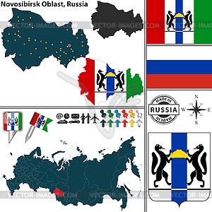 Новосибирская область, Россия - изображение векторного клипарта