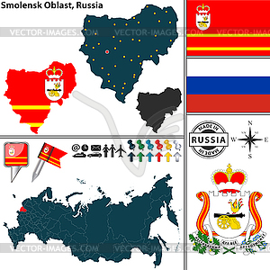 Смоленская область, Россия - клипарт в векторном виде