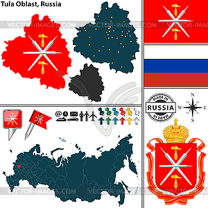 Тульская область, Россия - клипарт в векторе / векторное изображение