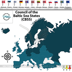 Council of Baltic Sea States - vector image