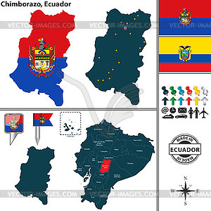 Map of Chimborazo - vector image