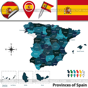 Provinces of Spain - vector image