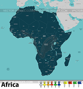 Map of Africa - vector clip art