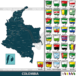 Map of Colombia - vector image