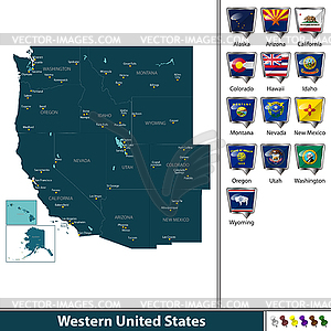 Western United States - vector clipart