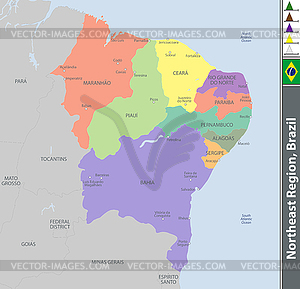 Северо-восточный регион Бразилии - клипарт