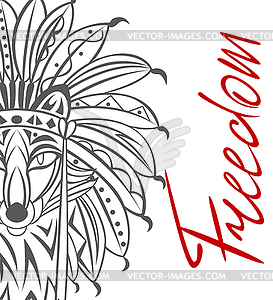 Tribal Fox - vector clipart