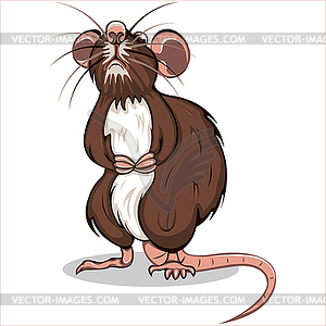 Of Brown Rat - color vector clipart