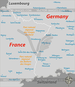 France And Germany Border - vector clipart