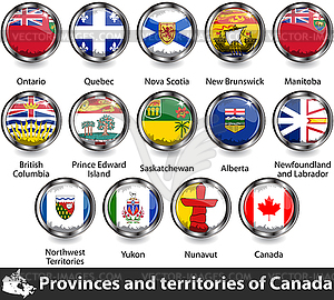 Flags of Canada - vector clipart