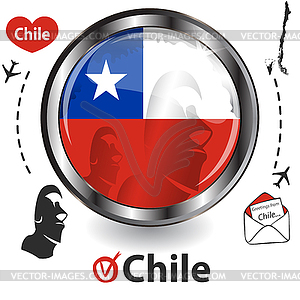 Card with Chile - vector image