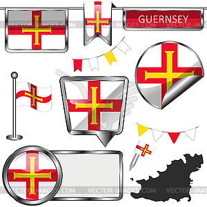 Flag of Guernsey - vector image