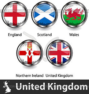 Flags of United Kingdom - vector image