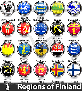 Regions of Finland - vector clipart