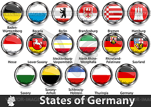 Штаты Германии - иллюстрация в векторном формате