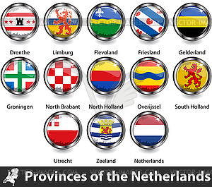 Provinces of Netherlands - vector image