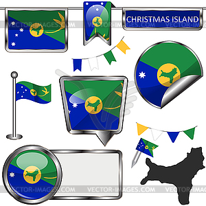 Flags of Christmas Island - vector image