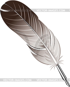 Antique Feather Pen - vector clip art