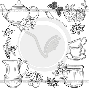 Set of Dishes - royalty-free vector image