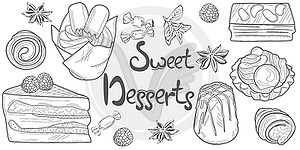 Sweet Desserts. image - vector clipart