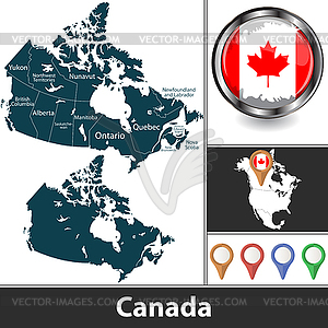 Map of Canada - vector image
