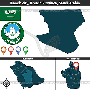 Город Эр-Рияд, Саудовская Аравия - векторное изображение клипарта