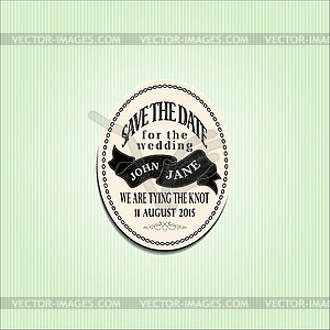 Marriage vintage - vector clip art