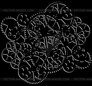 White gear - vector EPS clipart