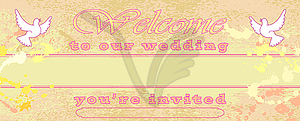 Wedding invited3 grey - vector clip art