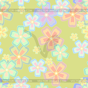 Flowers seamless - vector clip art