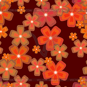 Flowers seamless - vector clipart