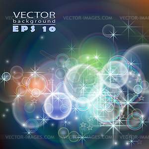 Abstract luminescent background with effect bokeh - vector clipart