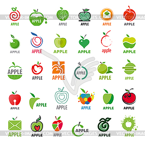 Great collection logos apples - vector clip art