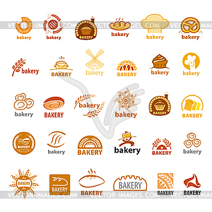 Biggest collection of logos bakery - stock vector clipart