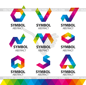Коллекция логотипов абстрактных модулей - изображение в векторе / векторный клипарт