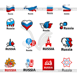 Большая коллекция логотипов России - клипарт в векторном формате