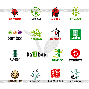 Biggest collection of logos bamboo - vector clipart / vector image